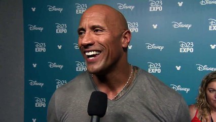 D23 EXPO SOUNDBITES MOANA DWAYNE JOHNSON (2015) Disney The Rock HD