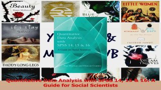 PDF Download  Quantitative Data Analysis with SPSS 14 15  16 A Guide for Social Scientists PDF Online