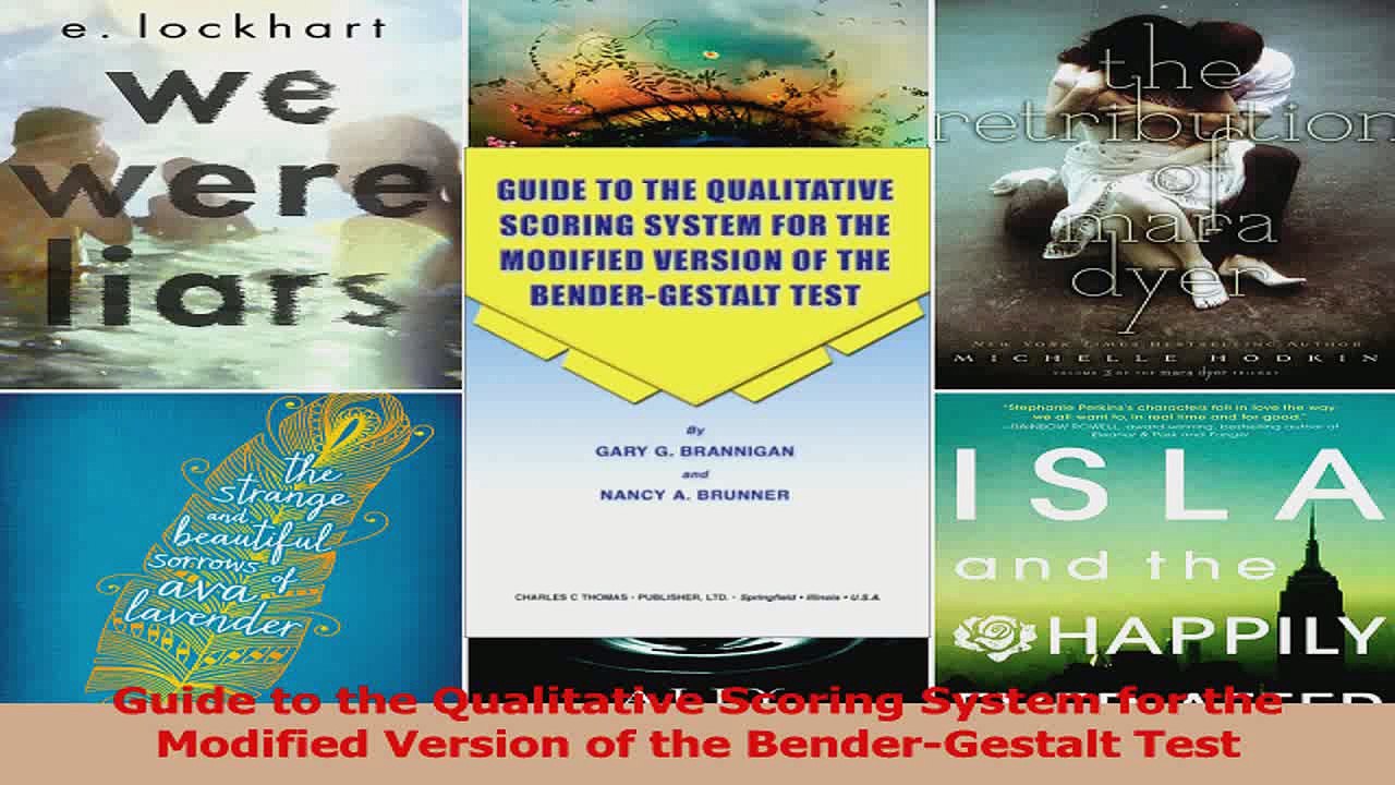 PDF Download  Guide to the Qualitative Scoring System for the Modified Version of the BenderGestalt Download Online