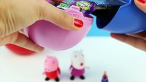 Family Disney toys Play Doh Frozen princess Anna Peppa Pig Surprise Eggs, Cars 2 ninja turtles