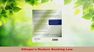 Read  Ellingers Modern Banking Law Ebook Free