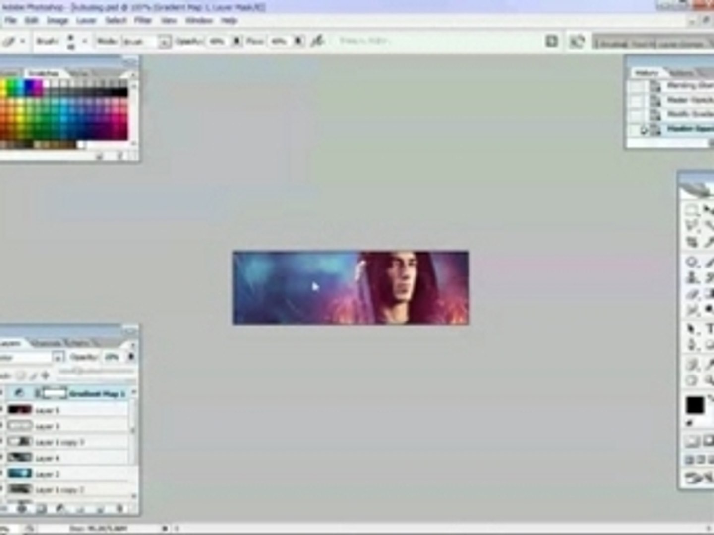 Me making a sig in Photoshop CS2