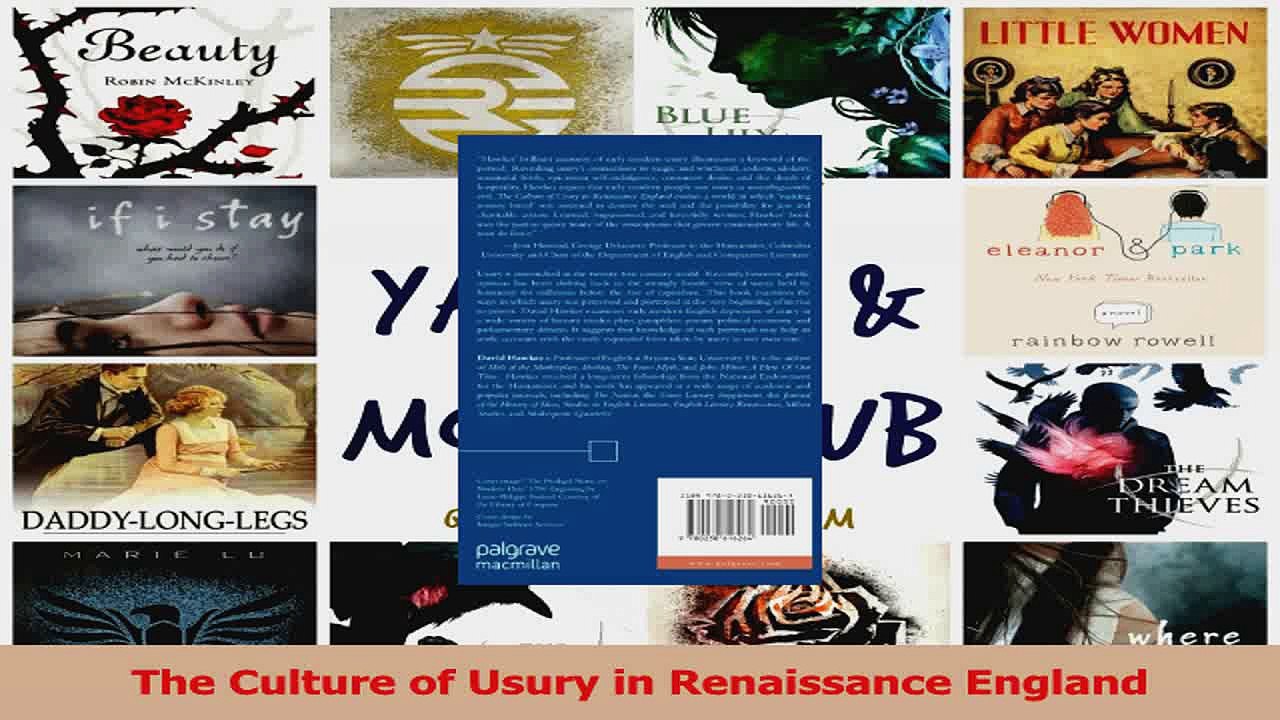 PDF Download  The Culture of Usury in Renaissance England Download Online