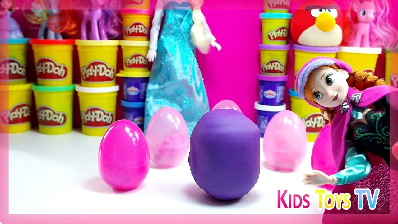 PLAY DOH TOYS Frozen Dora my little pony Play Doh Surprise Eggs Peppa Pig Doc Mcstuffins EGG
