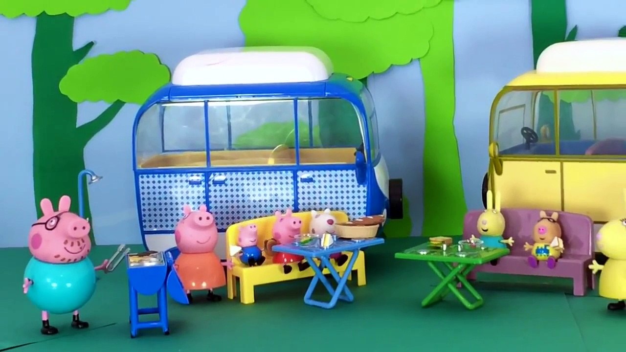 Peppa Pig 2015 New Toys English Episodes - Peppa Camping In Camper Van ft. Bing Bong Song! HD Video!