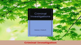 Read  Criminal Investigation Ebook Free