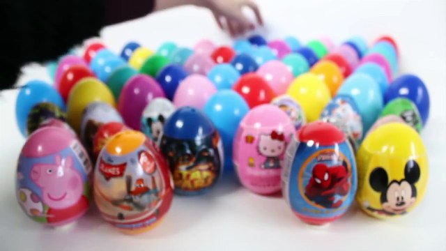 Surprise Eggs Peppa Pig Frozen Mickey Mouse Spiderman Minnie Masha Disney Kinder Huevos Sorpresa