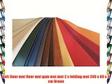 Soft floor mat floor mat gym mat mat 2 x folding mat 200 x 80 x 8 cm Green