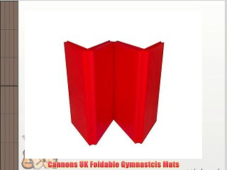 Cannons UK Foldable Gymnastics Mat - Red 8 ft x 4 ft x 50 mm