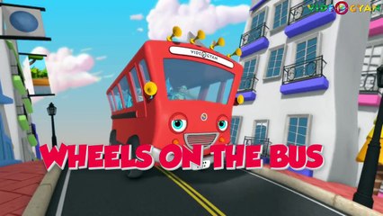 The Wheels On The Bus Go Round And Round Song | 3D Animation | Kids Songs | Videogyan