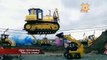 Bulldozer stunts, Crazy Dulldozer driving on the rope that is the world record of russian