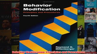 Behavior Modification Principles and Procedures