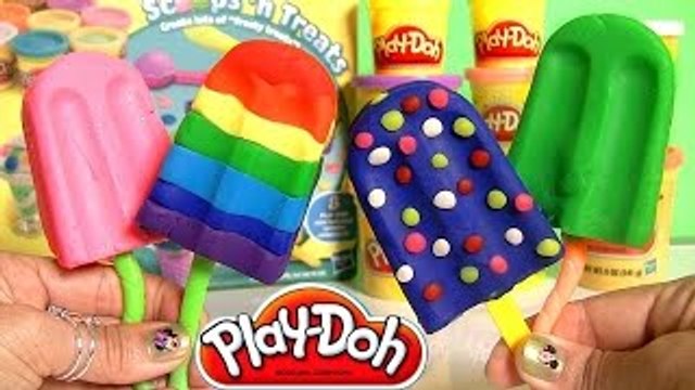 Play Doh Popsicles Scoops n Treats DIY Ice Cream Ultimate Rainbow Popsicle Paleta Ghiacci