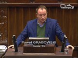 Poseł Paweł Grabowski - Wystąpienie z dnia 18 listopada 2015 roku.