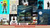 PDF Download  Policy Instruments for Environmental and Natural Resource Management PDF Full Ebook