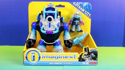 Imaginext Mr. Freeze & Robot Help Joker Bad Guys Escape From Jail Batman Robin Batbot Save
