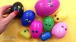 Playing Opening 10 Face Surprise Eggs with Peppa Pig Disney Frozen Smurf and Minnie Mouse Toys