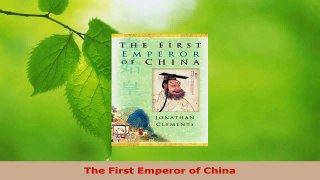 Read  The First Emperor of China EBooks Online