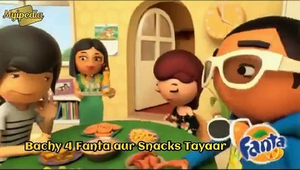 Bajay 4 Fanta Aur Snacks Tayaar Animated Cartoon Song for Kids