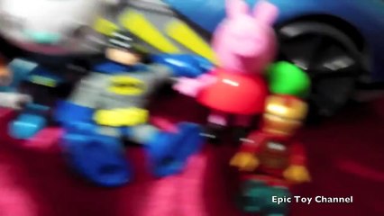 kid video Play-Doh SLIME Batman PEPPA PIG and Iron Man + OCTONAUTS + Emmet LEGO MOVIE fun video