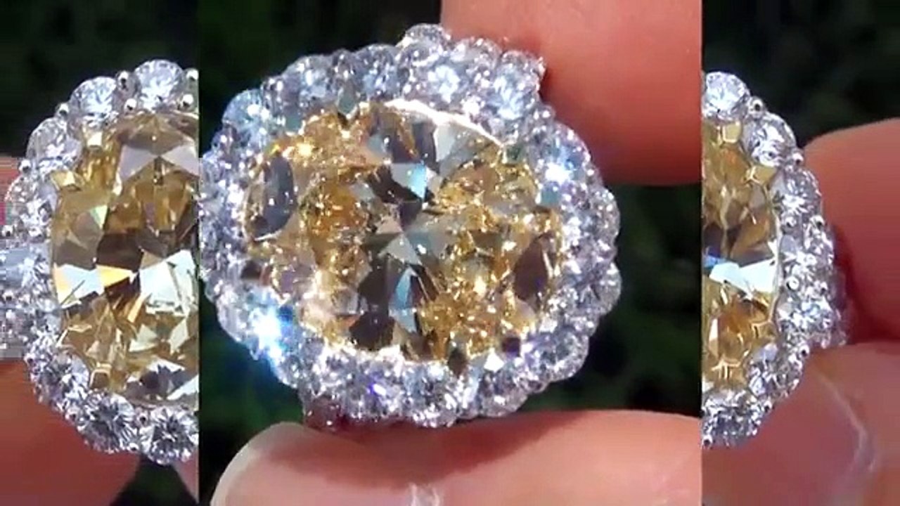 Carat Fancy Yellow Diamond Wedding Ring 18k Gold