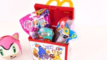 Amy McDonalds Surprise Happy Meal Fast Food Toy Eggs Play Doh MyLittlePony Disney Princes