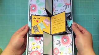 Papercraft TUTORIAL Tarjeta Pop Up-Pop Up Card Scrapbook DIY