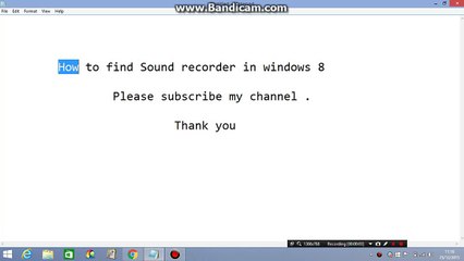 How to find Sound recorder in windows 8