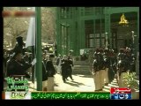 Flag-hoisting ceremony at Ziarat Residency
