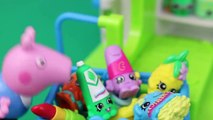 the Peppa Pig Runaway George! Shopkins Adventure with Frozen Elsa and Anna Dolls DisneyCarToys