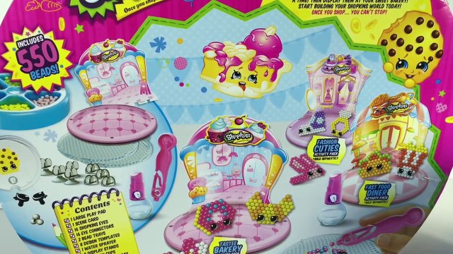 Shopkins Beados Tastee Bakery Set DIY Ultra Rare Pink Kooky Cookie Brown Pecanna Pie Activ