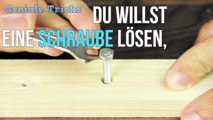 So löst du eine Schraube ohne passenden Schlüssel. Das ist DER Trick überhaupt!