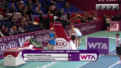 Paris Open 2014 2nd Round Highlight Maria Sharapova vs Daniela Hantuchova