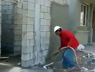 See plaster machine on the wall