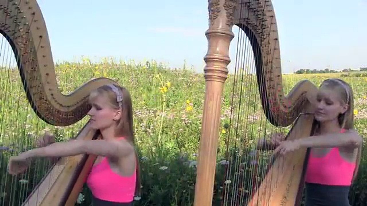 ONLY TIME (Enya) Harp Twins - Camille and Kennerly