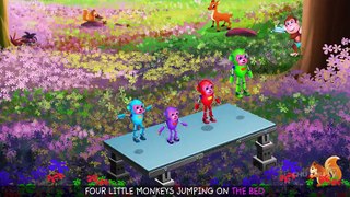 Five Little Monkeys Jumping On The Bed | Part 2 - The Robot Monkeys | ChuChu TV Kids Songs
