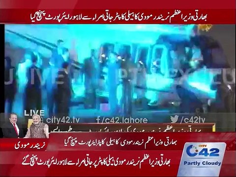 Indian Prime Minister Narendra Modi's return to airport