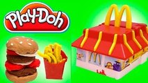 Play Doh McDonalds Restaurant Playset Mold Burgers Fries McNuggets