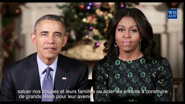 Les vœux de Noël du couple Obama