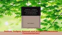 Read  Joshua Judges Samuel and Kings Proclamation Commentaries Ebook Free
