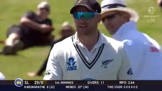 Bracewell delivery hits wickets but the bails stay on