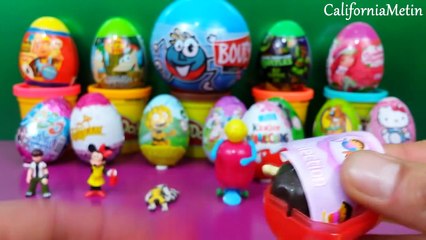 Many Surprise Eggs Kinder Surprise Guardians Of The Galaxy SpongeBob Minnie Mouse Ben 10 Toys (720p)