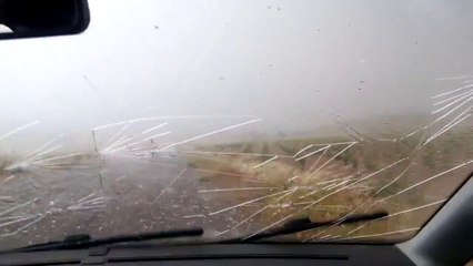 Car Wind Screen is near to broken by Rainy