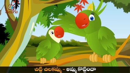 KZKCARTOON TV-Chitti Chilakamma Amma Kottinda - Telugu Nursery Rhymes for Children