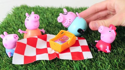 Peppa Pig Play Doh Picnic Adventure Car Play Dough Sandwich Lunch Mummy Pig DisneyCarToys