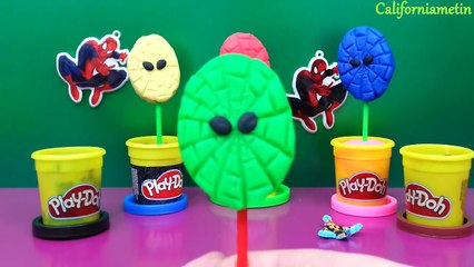 Lollipop Play Doh Surprise Eggs Spider-Man Marvel Toys (720p)