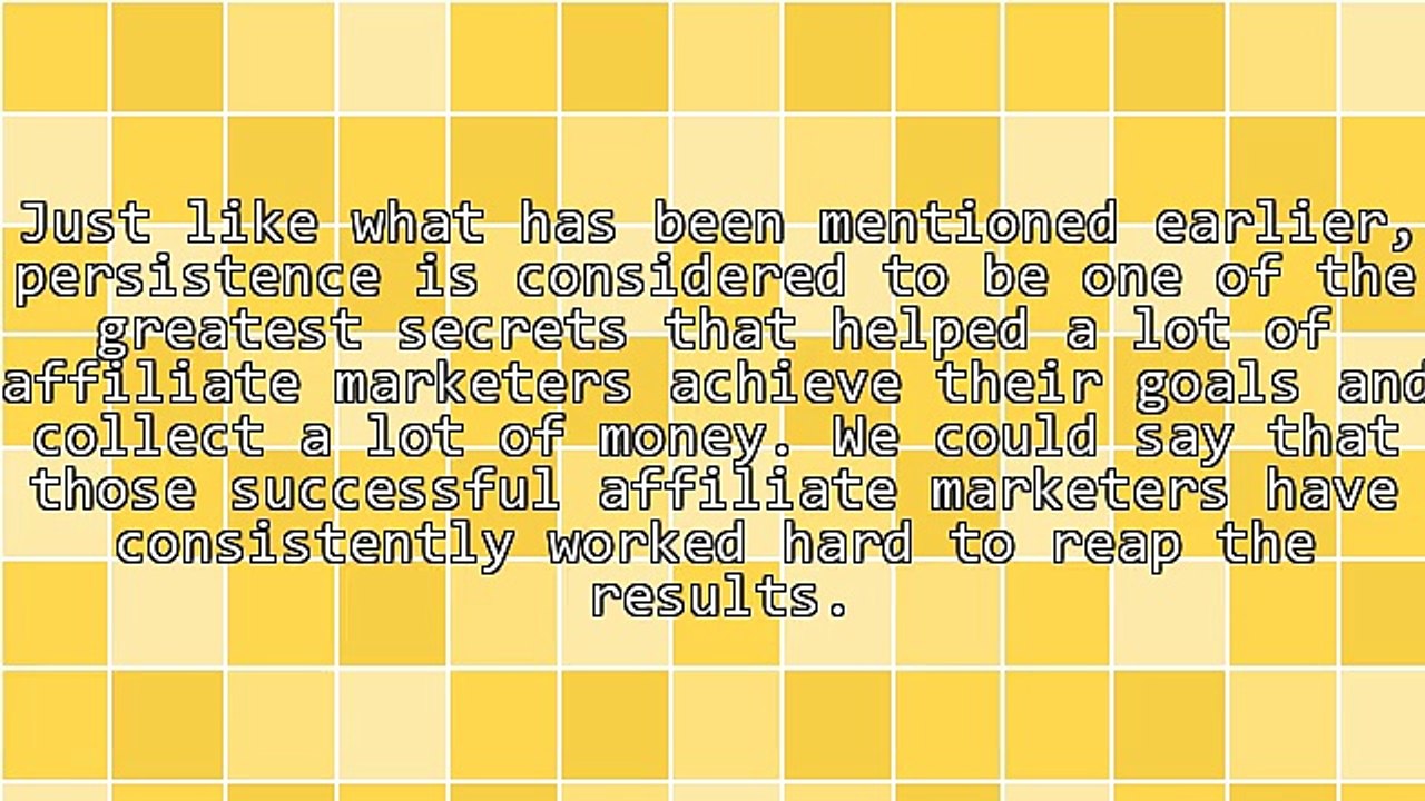 Persistence: Key to Successful Affiliate Marketing