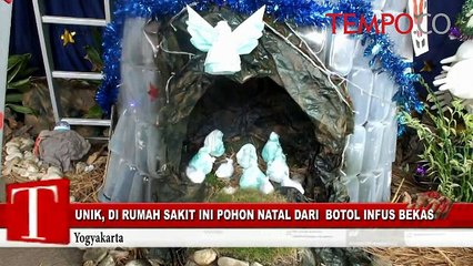 Unik di Rumah Sakit Ini Pohon Natal dari Botol Infus Bekas