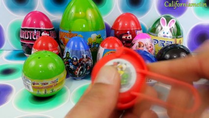 Surprise Eggs Zelda Mickey Mouse 2 Marvel Avengers One Direction Pez Monster High Spiderman (1080p)