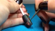 Nail art tutorial - Pine cones